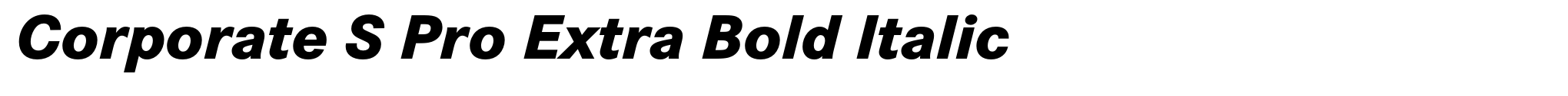 Corporate S Pro Extra Bold Italic image